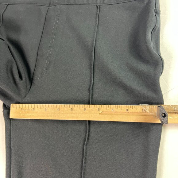 Spanx Super Smooth Pants Women's 34x26* Ponte Flare Crop Front Seam Black Tag 1X - Picture 13 of 16
